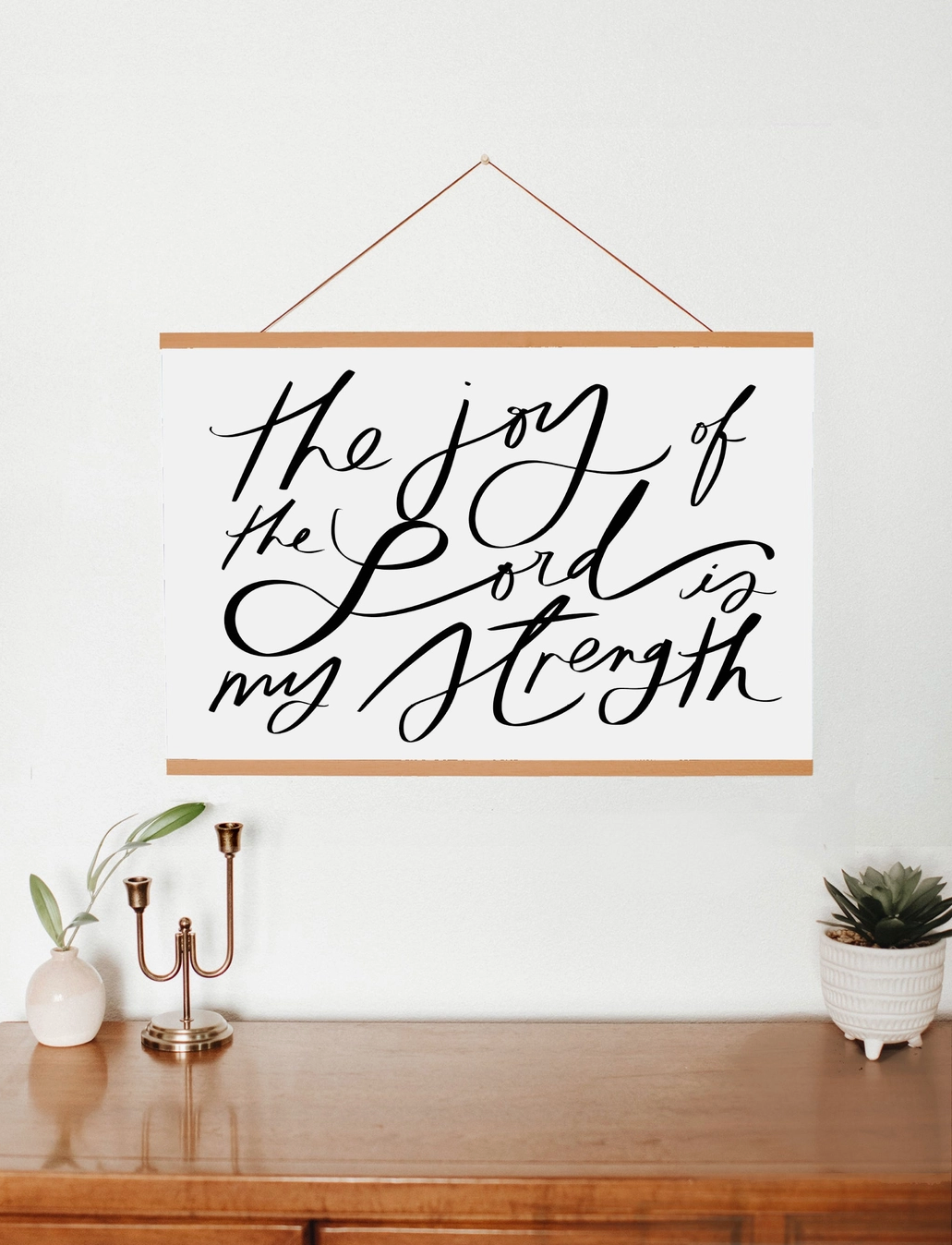 Horizontal Poster "The joy of the Lord" Home decor